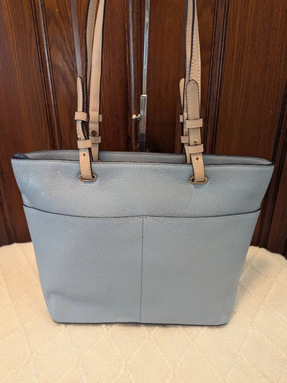 MICHAEL KORS Bedford Pale Blue Pocket Tote